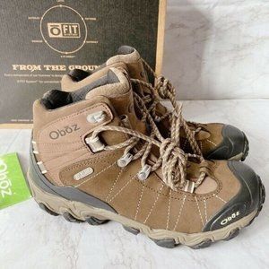 Oboz Bridger BDRY Mid Waterproof Boots BDRY Hiking Trail Walnet Womens US 10